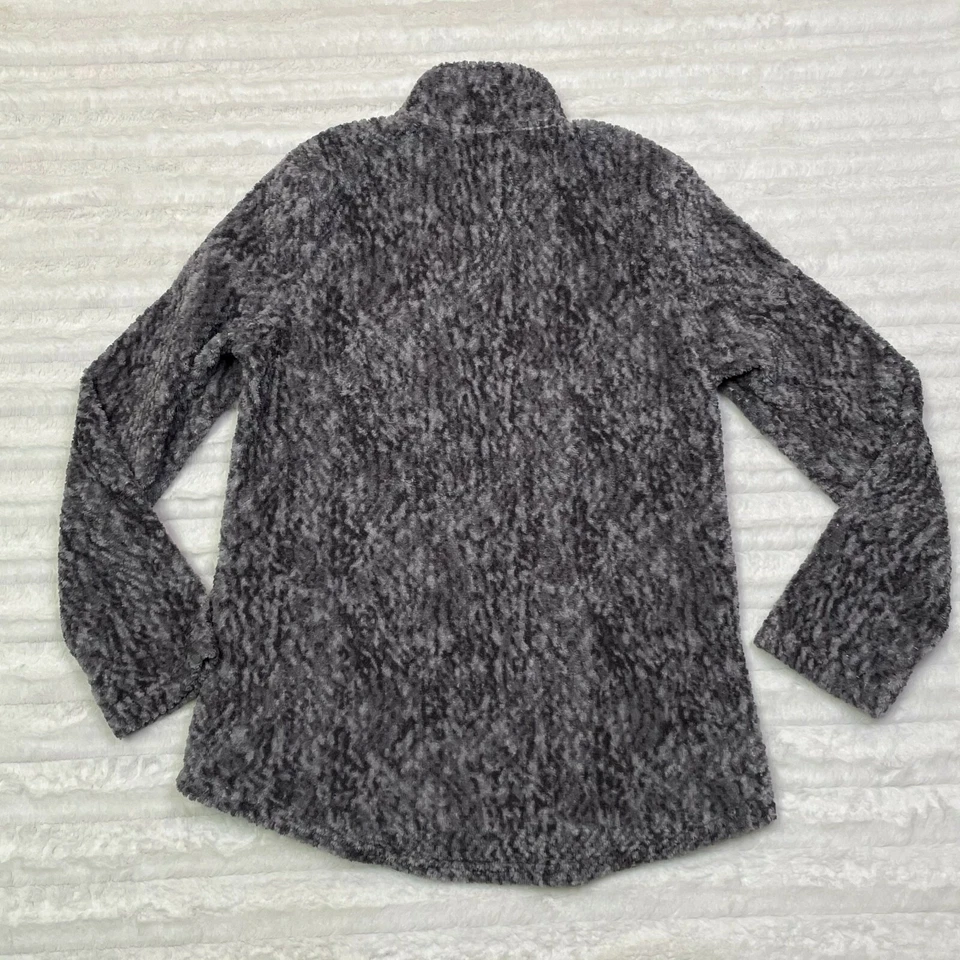 Stan Herman Women's Zipper Fleece Jacket Pockets Long Sleeve Gray Small S - Image 3 of 4