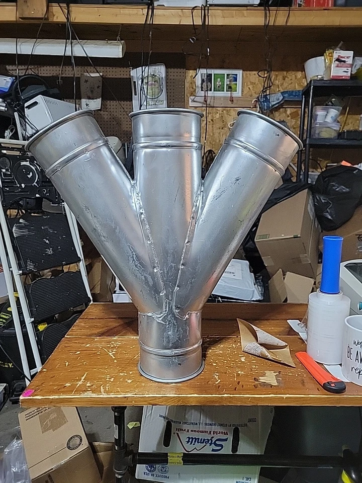 Recogida de polvo industrial Grizzly doble rama G7338 5" a 3 x 5" Foto 3 de 4