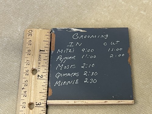 Dollhouse 1:12 scale Pet Groomer chalkboard Sign That Needs Trim - Picture 5 of 6