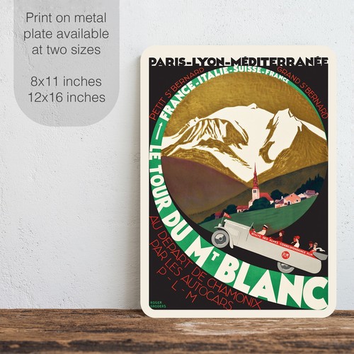 Il Tour du Mont Blanc Alpi Poster Vintage Viaggio Stampa Arte | Home Decor - Foto 5 di 6