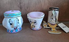 Beauty And The Beast Disney Primark Zipped Cup Teapot & Candle Stick Coin Purse 