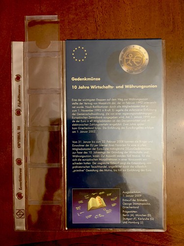 Leuchtturm Optima Bogen M für 2 Euro 5 Münzen Deutschland 10’E.M.U. 2009 - Bild 2 von 2