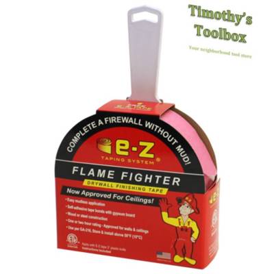 E-Z  Drywall Flame Fighter: Mudless Fire Tape for Walls/Ceilings 250-ft w/ Knife