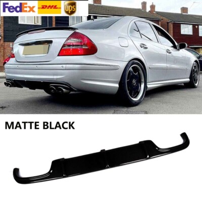 For Mercedes W211 E-Class E55 2003-2006 Gloss Black Rear Bumper Diffuser Lip