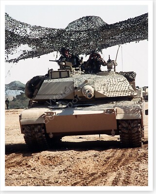 Camouflaged M-1A1 Abrams Main Battle Tank Operation Desert Storm 8x10 Photo