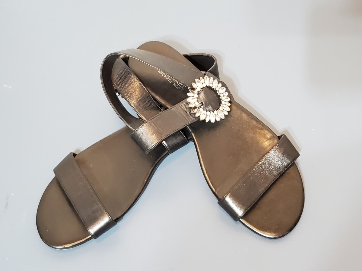 MICHAEL KORS COLLECTION Sling Back Adjustable Strap FLAT Leather