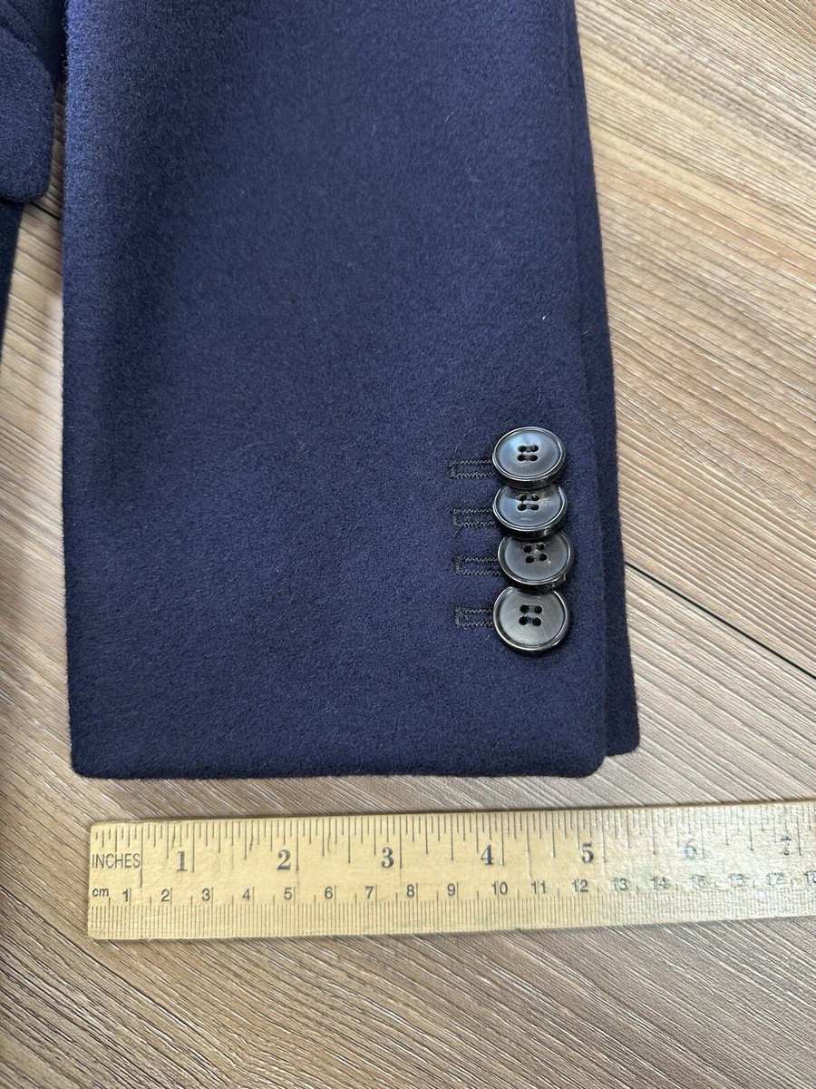 Acne Studios Garrett City Coat 100%Wool Navy Men's size EU 46 US