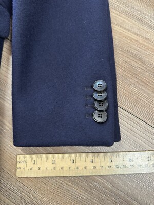 Acne Studios Garrett City Coat 100%Wool Navy Men's size EU 46 US