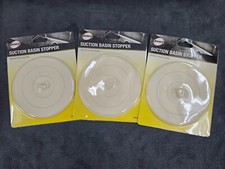  3 Danco 5 in. Flat Suction Sink Stopper in White  89042