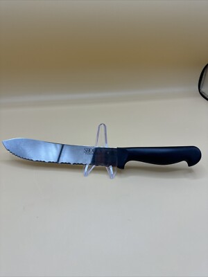 Shogun Stainless Steel Knife - 6.75  Butcher  - Vintage Plastic Handle Serrated