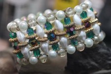 Old Vintage Wide Aurora Boralis Bracelet