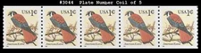 USA5 #3044 MNH PNC5 Pl #1111 BYCM American Kestrel