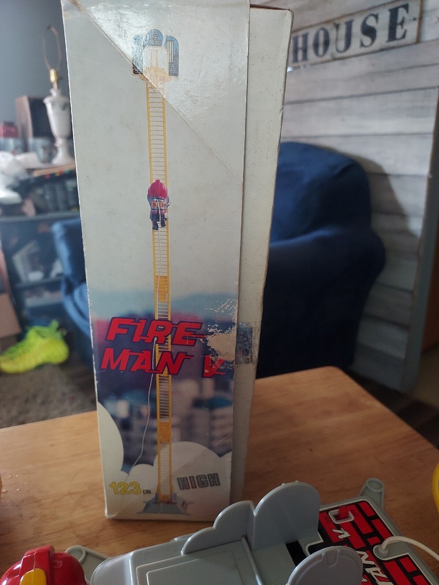 Vintage Fireman-V Toy 1984 Works In Its Original Packaging