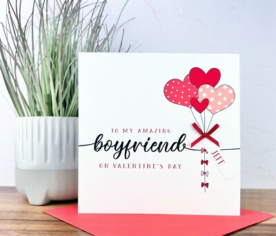 Personalised Handmade Valentine's Day Card BOYFRIEND