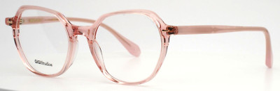 GIGI STUDIOS June 6601/6 Transparent Pink Womens Round Eyeglasses 49-18-135 B:42