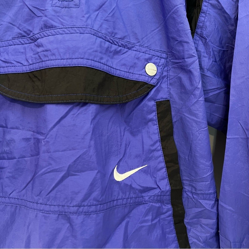 SACAI X NIKE Giacca a vento vintage Nike taglia L 12 14 blu 1 4 zip anni 90