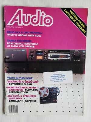 ''Audio'' 1/84 Sansui PC-X1, Yamaha M-70, Monster Cable Alpha-1, Pioneer F-90