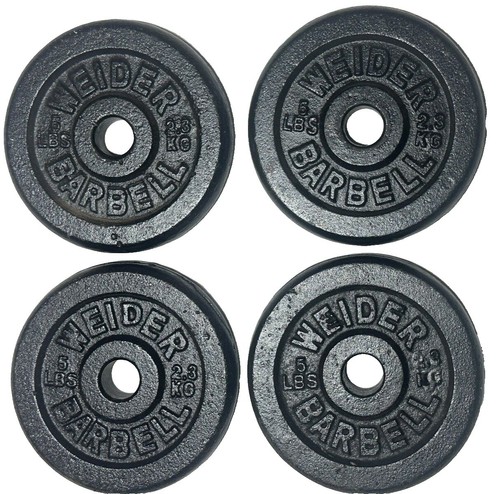 Paires De Disques Olympiques Weider International 5kg (11 Lb) - Vintage - Occasion