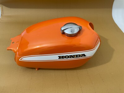 Honda CL350 Scrambler 1973 Candy Topaz Orange & White Alloy Fuel