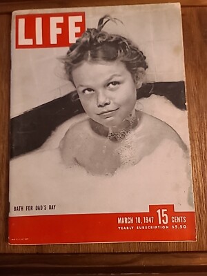 Life Magazine / March 10 1947 / Bath for Dad's Day / Religion Around the World