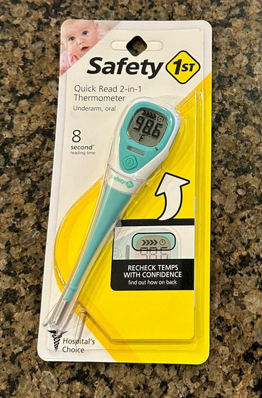 Safety 1st Quick Read 2-in-1 Thermometer Underarm or Oral 8 Second Readings