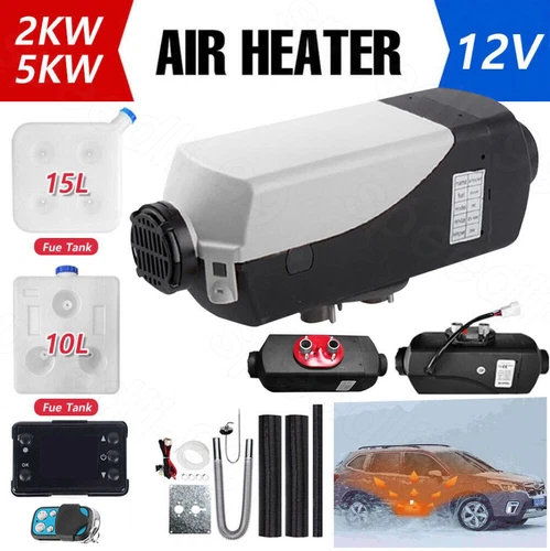 LCD Diesel Air Heater 12V 10L Caravan Camper Van Motorhome 2KW/5KW Night Parking