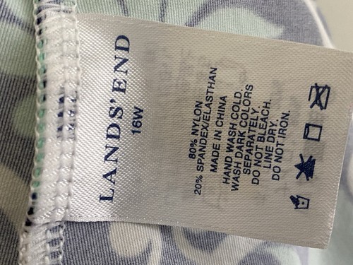 Lands End Tankini Top Padded Underwire Size 16W Adjustable Straps Swimsuit - Picture 8 of 8