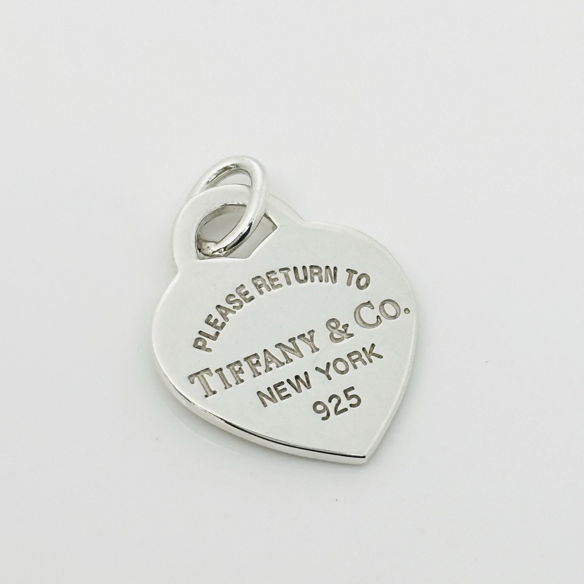 Return to Tiffany Small Heart Tag Pendant or Charm in Sterling