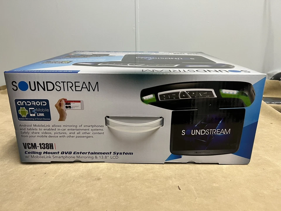 Soundstream VCM-138H 13.8" Overhead Flip Down LCD DVD Player Android Mobile Link - Image 3 of 4