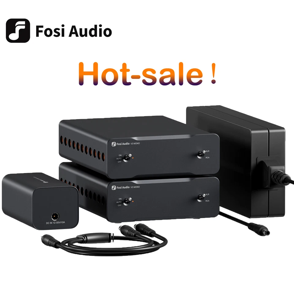 Fosi Audio V3 Mono Leistungsverstärker PFFB TPA3255 Klasse D Verstärker 240W 48V