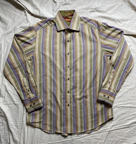 Robert Graham Mens Medium Striped 
