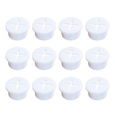 12Pcs White Rubber Cable Wire Grommet Cable Organizer for Home Desk