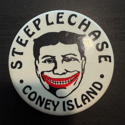 Vintage Steeplechase Coney Island PInback Button