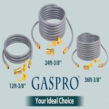GASPRO 3/8" ID Natural Gas Hose, Low Pressure LPG Hose with Quick Connect 3 Size