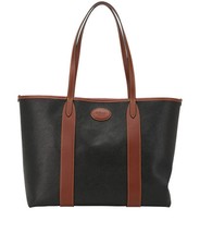 Mulberry Bayswater Scotchgrain Tote Tote Leather Black Brown