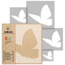 KIDS Reusable Plastic Stencils 5 pcs // BUTTERFLY 1