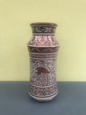 SUPERB RARE ANTIQUE 19TH CENTURY HISPANO-MORESQUE ALBARELLO VASE SIGNED L C