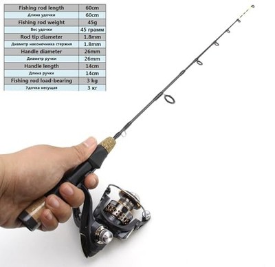 Ultra Light Short Ice Fishing Rod 23.6