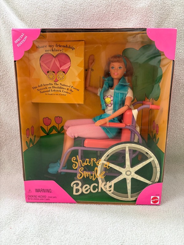 1999 'Share a Smile Becky' Wheelchair Barbie Special Edition NRFB