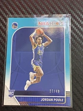 Jordan Poole 2019 NBA HOOPS Blue Rookie /49 Warriors #223