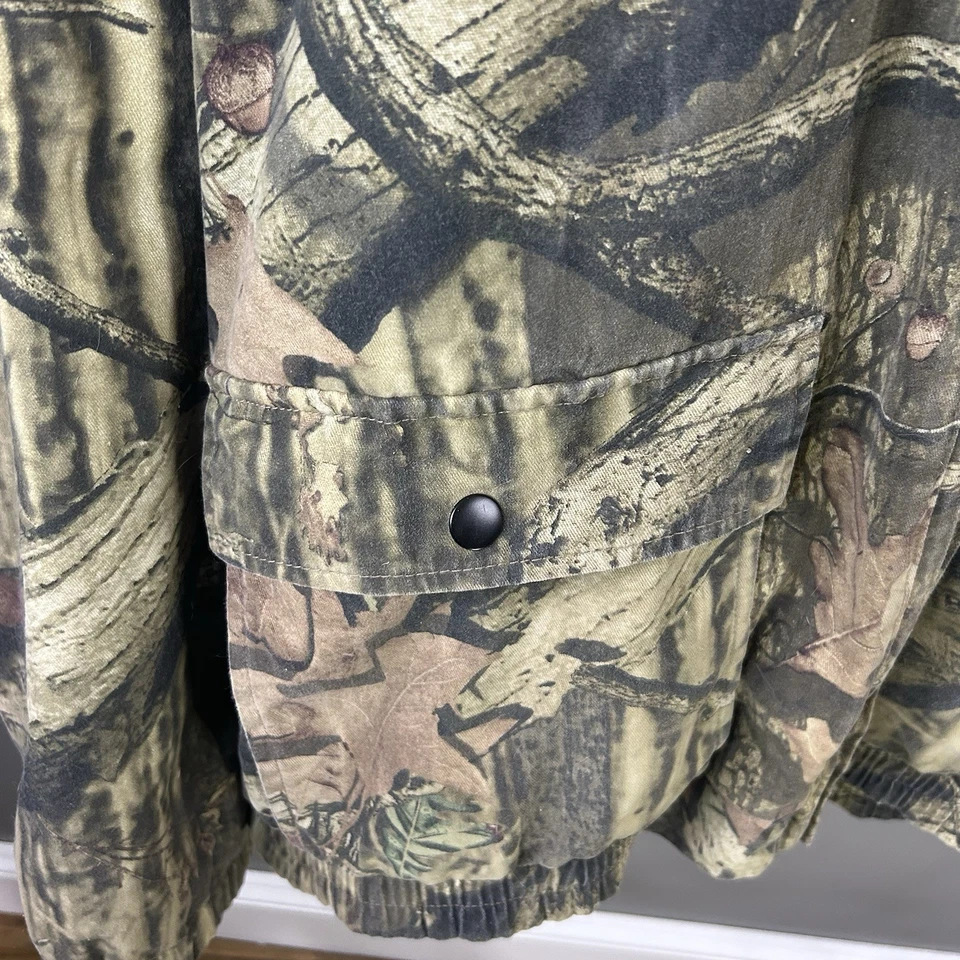 Vintage Russell Outdoors Mossy Oak Camo Camouflage Hooded Zip Up Jacket Size XL - Image 4 of 4