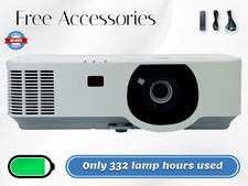 NEC P474W 3LCD Projector 20W Speaker 4700 Lumens 2160p - Only 332 Hours Used   