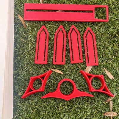 3D Printed Reading Accessory Kit: Thumb Page Holders, Line Tracker & Bookmarks