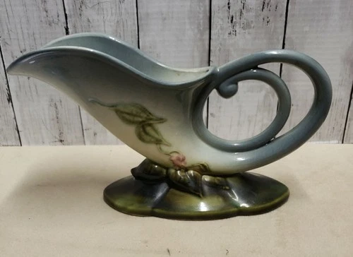 Vintage Hull Vase Woodland Wildflower Cornucopia W10-11 Blue