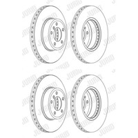 2X Jurid Bremsscheiben Vorne 324Mm BelÜFtet Passend FÜR Alpina B10 BMW 5 6 |
