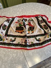 Vintage Folk Art Chicken Etc Colorful Apron