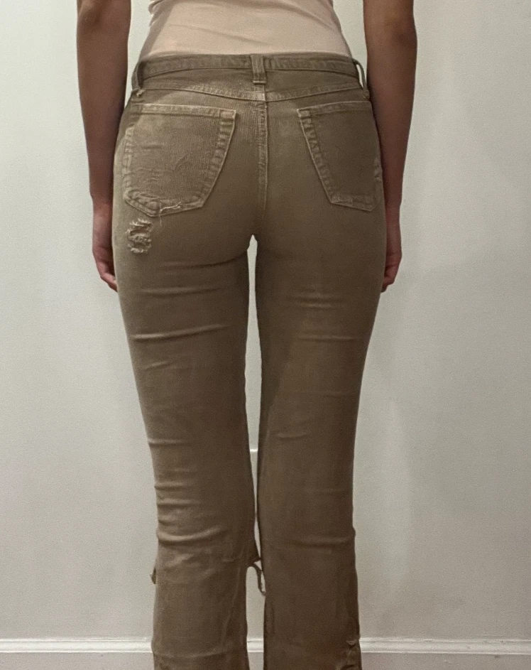 Pantalones de pana marrón vintage D&G Dolce & Gabbana EE. UU. 24/IT 38 Foto 2 de 4