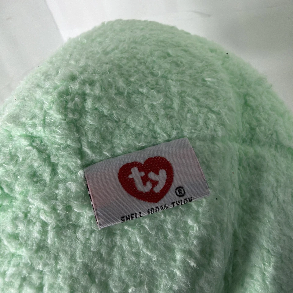 Vintage 1999 Ty Baby Frog Plush Rattle Stuffed Animal Pastel Toy Pillow Pals - Image 4 of 4