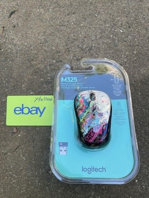 New Logitech M325 Wireless Mouse, Celebration Black, Silver, Blue, Purple, Gold