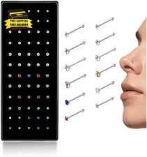 Cute Nose Rings for Women, Surgical Stainless Steel Nose Studs Women Men 20G Sma